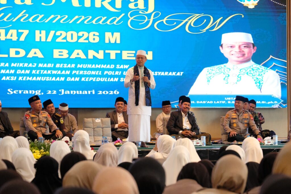 Polda Banten Gelar Peringatan Isra Mikraj Nabi Muhammad SAW Tahun 1447 H / 2026 M 4 WhatsApp Image 2026 01 22 at 18.05.02