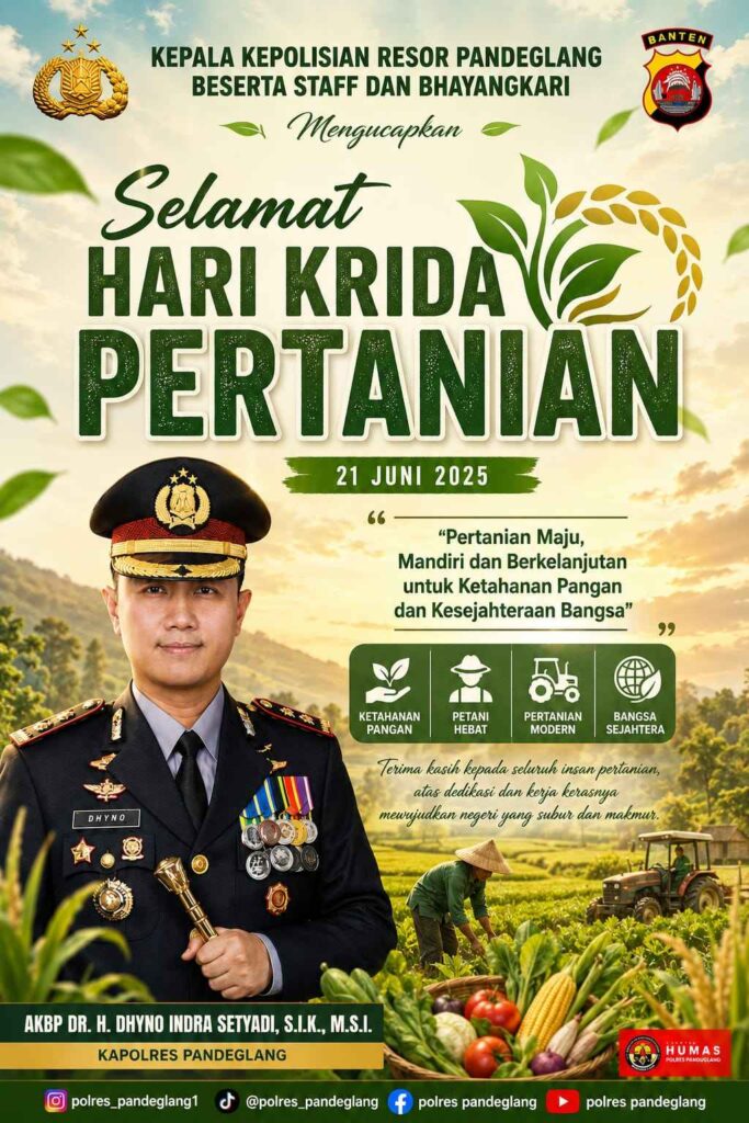 Hari Krida Pertanian 2026, Kapolres Pandeglang Ajak Dukung Kemajuan dan Kesejahteraan Petani 8 WhatsApp Image 2026 06 21 at 12.02.57 11zon